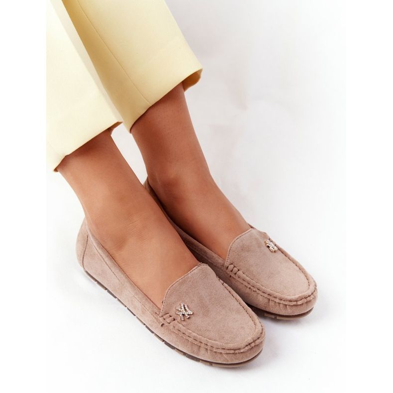 PS1 Mocasines Mujer Ante Beige Madelyn 1