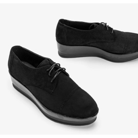 Zapatos de ante negro con suela alta Elisabeth 4