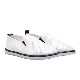 Zapatillas blancas caladas Slip On Alex blanco 2