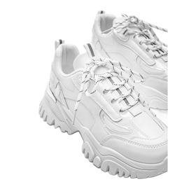 Zapatillas blancas con inserciones Ansley metalizadas blanco 3