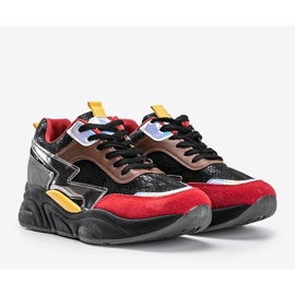 Deportivas negras con estampado de piel de serpiente Lindsay negro 1