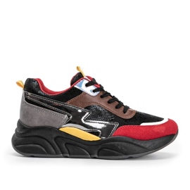 Deportivas negras con estampado de piel de serpiente Lindsay negro 3