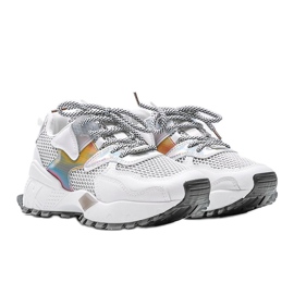 Deportivas blancas de suela gruesa con malla Elain blanco multicolor 1