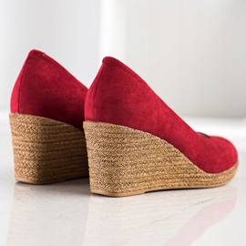 Salones VINCEZA de ante rojo 3