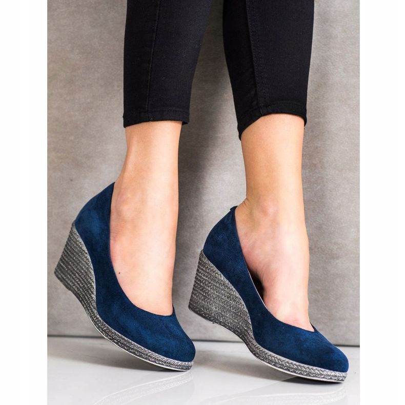 Salones VINCEZA de ante azul 2