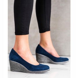 Salones VINCEZA de ante azul 3