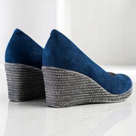 Salones VINCEZA de ante azul 4