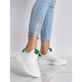 Bona Zapatillas de tejido ligero blanco 3