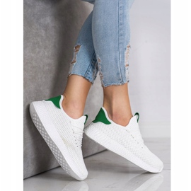 Bona Zapatillas de tejido ligero blanco 2