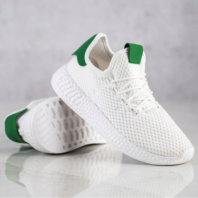 Bona Zapatillas de tejido ligero blanco 1