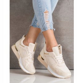 SHELOVET Zapatillas de ante beige 1
