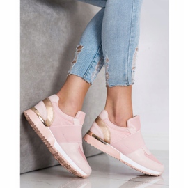 SHELOVET Zapatillas elegantes sin cordones rosado 3