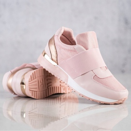 SHELOVET Zapatillas elegantes sin cordones rosado 1