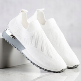 SHELOVET Deportivas Textiles Caladas blanco 2