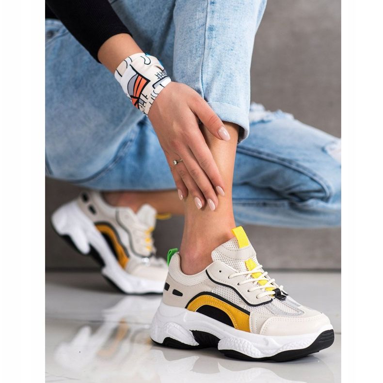 SHELOVET Moda Seakersy beige multicolor 1