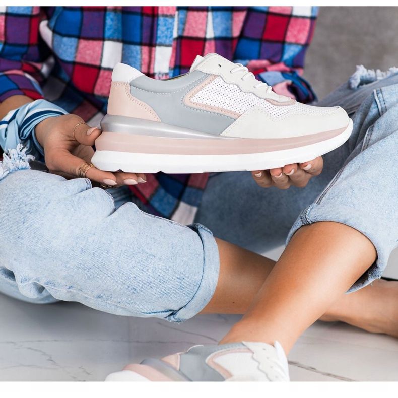 ARTIKER Zapatillas de cuero en la plataforma multicolor 1