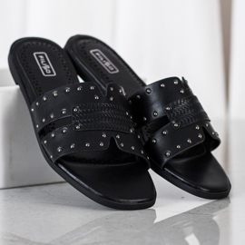 Filippo Pantuflas Piel Eco Negra negro 1