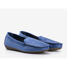 Mocasines azules con puntera Justine calada 1