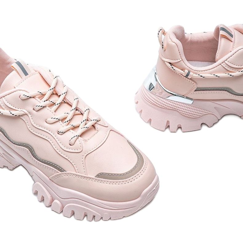 Zapatillas rosas sobre suela gruesa Desiare 1