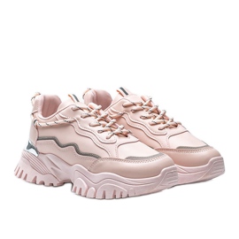 Zapatillas rosas sobre suela gruesa Desiare rosado 2