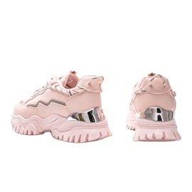 Zapatillas rosas sobre suela gruesa Desiare rosado 3