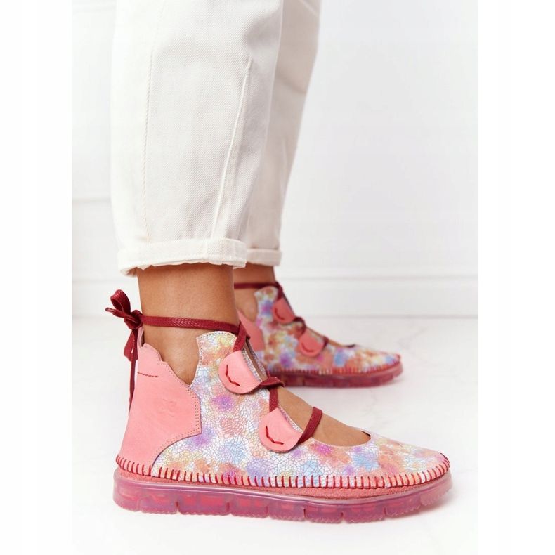 Botas de piel mujer Maciejka Pink 04457-15 rosado multicolor 2
