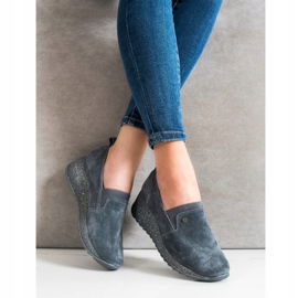 Filippo Zapatos de brocado de piel gris 1