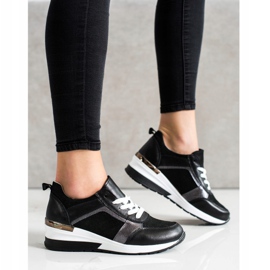Zapatillas VINCEZA Glitter negro 3