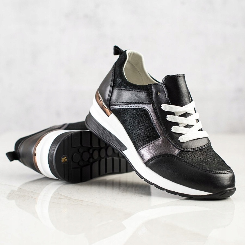 Zapatillas VINCEZA Glitter negro 2