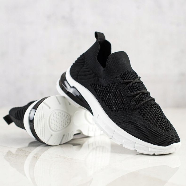 Filippo Zapatillas con cordones y calados negro 1