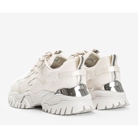 Zapatillas beige con inserciones Ansley metalizadas 3