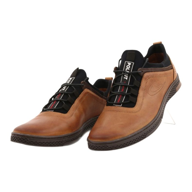 Polbut Zapato casual de piel para hombre K24 1337 marrón 1