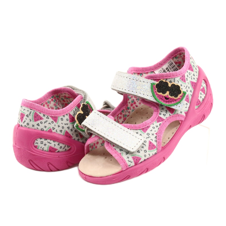 Sandalias befado calzado infantil 065P148 rosa plata gris 5