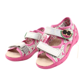Sandalias befado calzado infantil 065P148 rosa plata gris 2