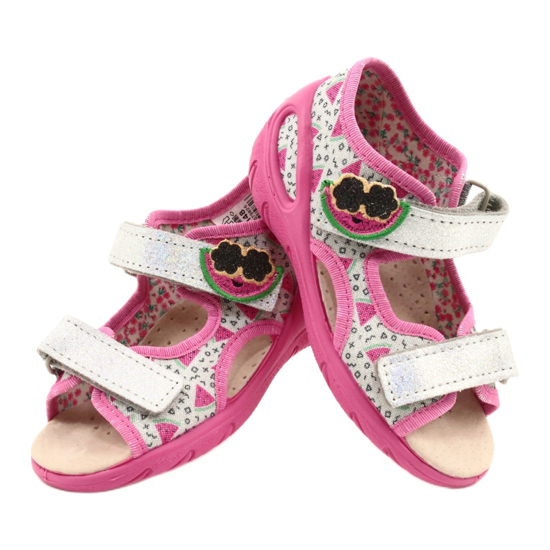 Sandalias befado calzado infantil 065P148 rosa plata gris 4