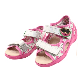 Sandalias infantiles preventivas befado 065X148 rosado plata gris 2