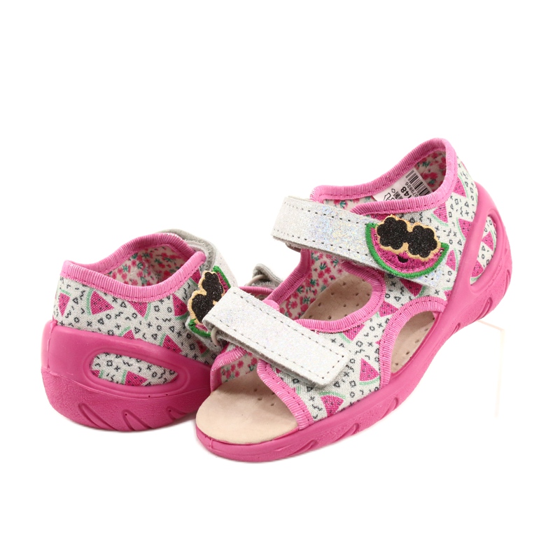 Sandalias infantiles preventivas befado 065X148 rosa plata gris 5