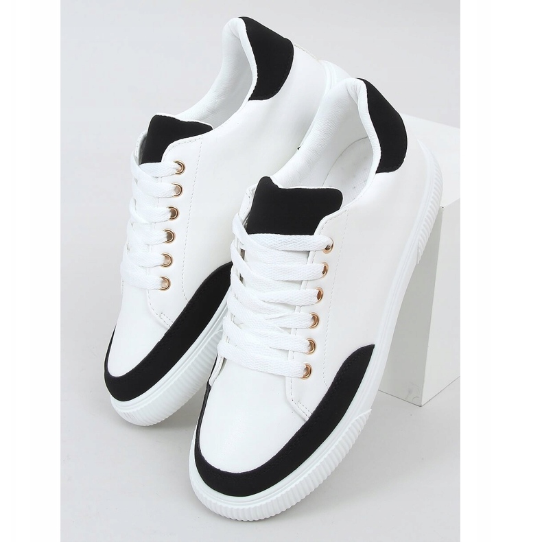Zapatillas de mujer blancas 6110 Black blanco negro 1
