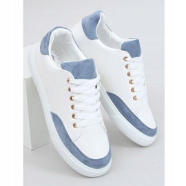 Zapatillas de mujer blancas 6110 Azul blanco 1 Zapatillas de mujer blancas 6110 Azul blanco 1