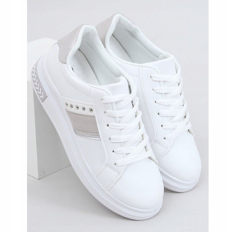 Zapatillas de mujer blancas CC-42 Gris blanco 1 Zapatillas de mujer blancas CC-42 Gris blanco 1