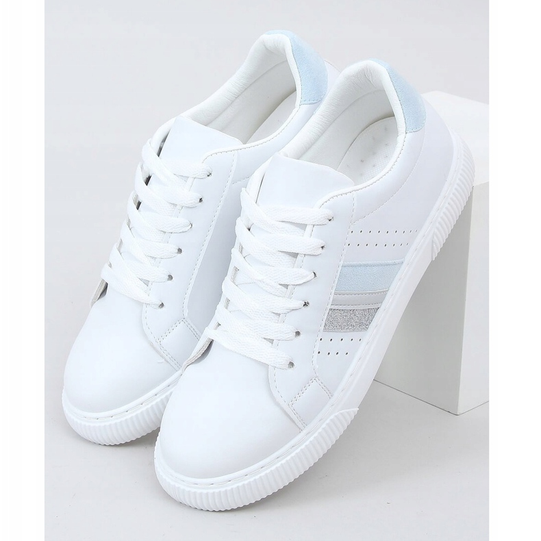 Zapatillas de mujer blancas 6111 Azul blanco 1