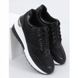 Negro MY-2717 Calzado deportivo negro con tacón de cuña oculto 1 Negro MY-2717 Calzado deportivo negro con tacón de cuña oculto 1