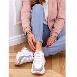 Zapatillas deportivas blancas R12YD518-11 Rosa blanco rosado 2