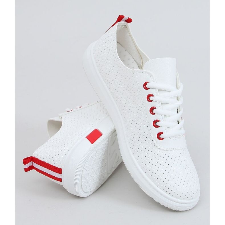 Zapatillas de mujer blancas y rojas LA42 Red blanco rojo 1