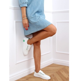 Zapatillas de mujer blancas y verdes LA42 Green blanco 3