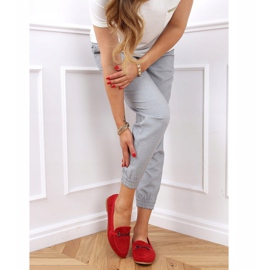 Mocasines de mujer rojos 8742 Red 2