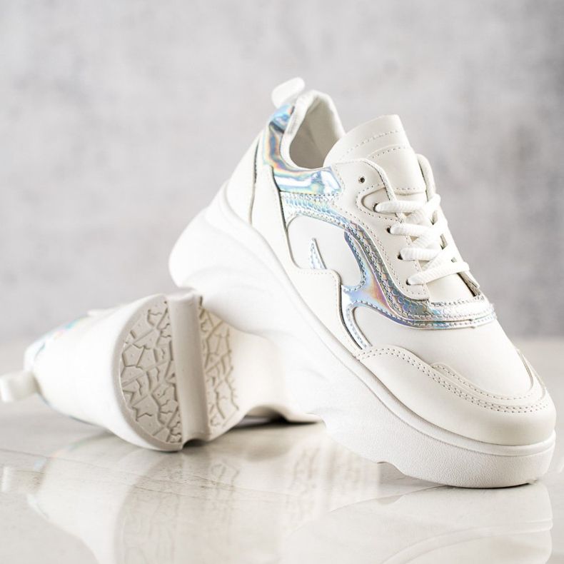 SHELOVET Zapatillas de moda blanco 2