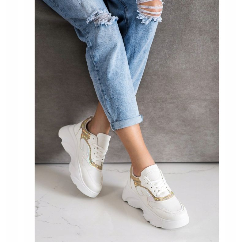 SHELOVET Zapatillas de moda blanco 2