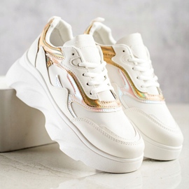SHELOVET Zapatillas de moda blanco 3