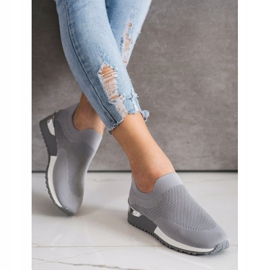 SHELOVET Deportivas Textiles Caladas gris 2